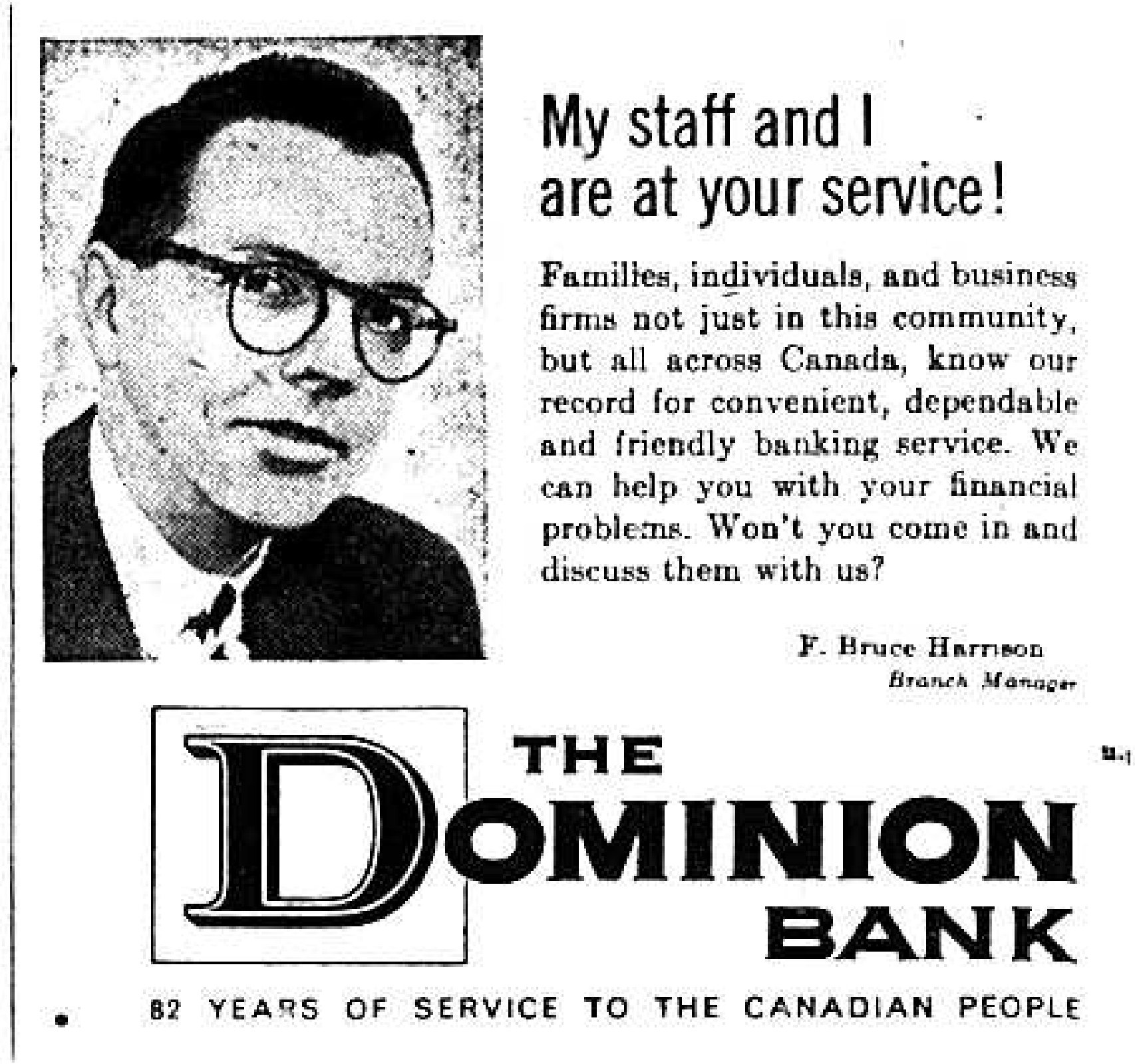 The Dominion Bank Advertisement (1953)