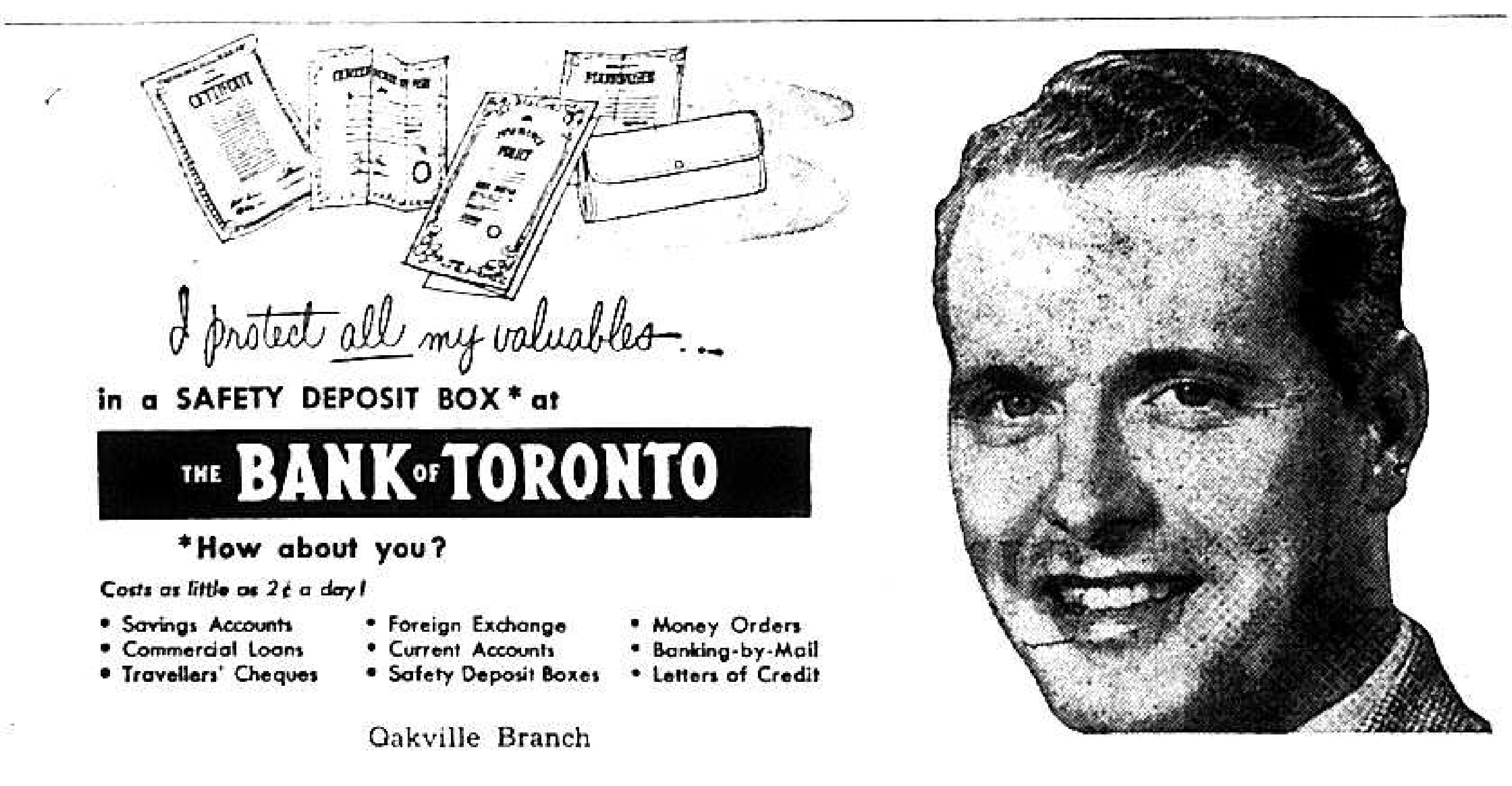 The Bank of Toronto Advertisement, 1953