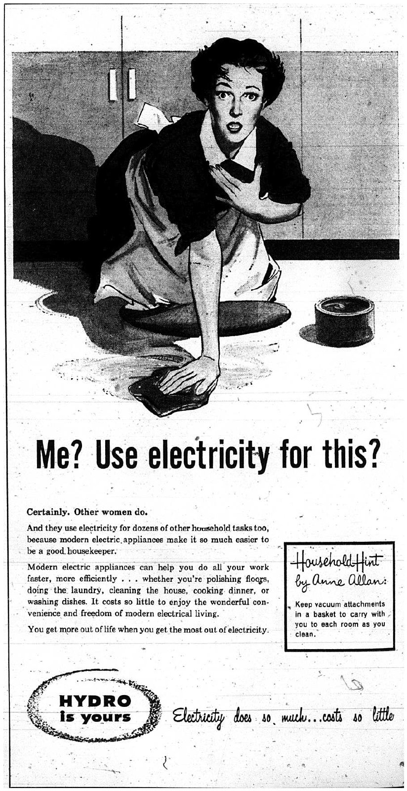 Oakville Hydro Advertisement, 1959