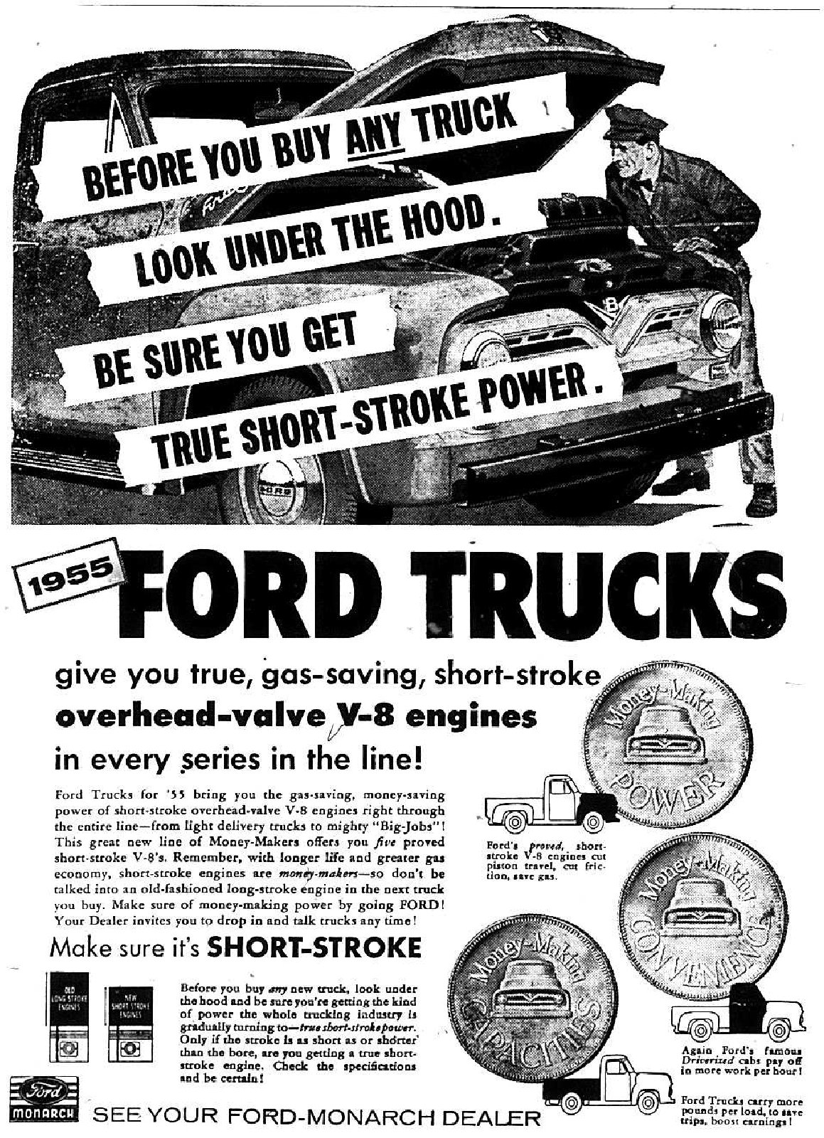 Ford Trucks Advertisement, 1955