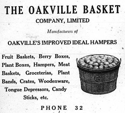 Oakville Basket Factory Advertisement