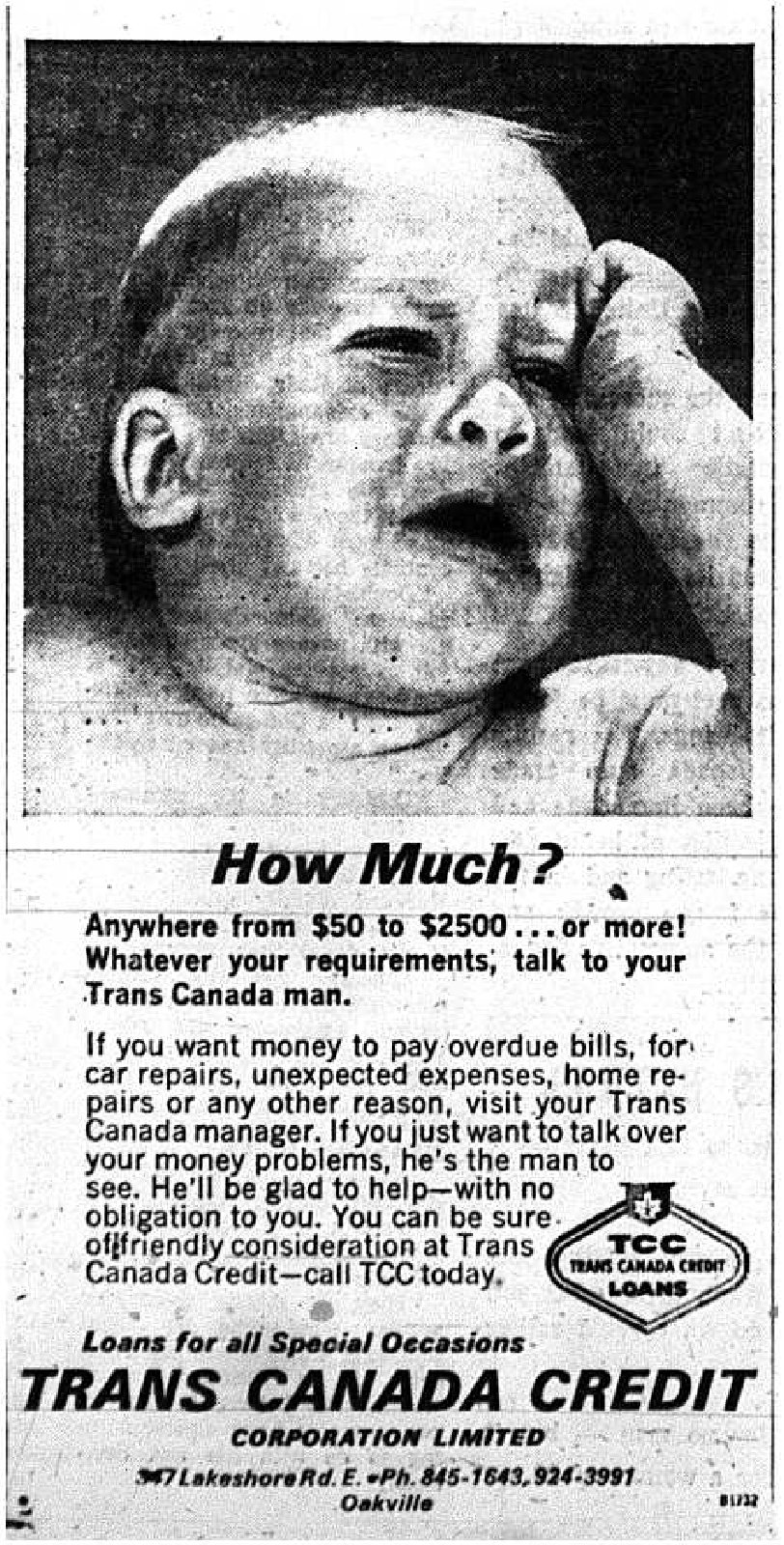 Trans Canada Credit Advertisement, 1966