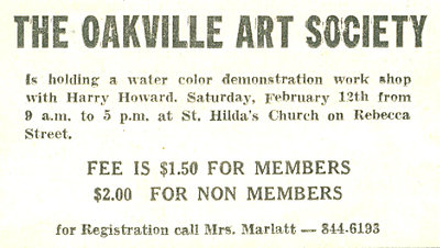 Advertisment for watercolour class