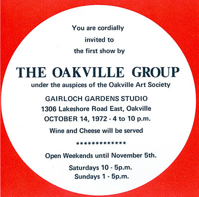 Brochure for the Oakville Group's first show