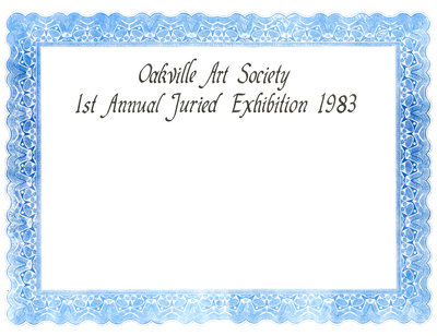 1st Annual Juried Art Show - Certificate