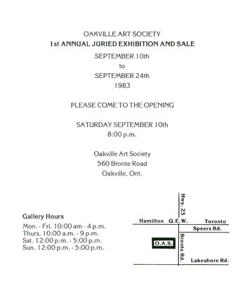 Invitation: 1st Annual Juried Art Exhibition