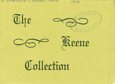 Reference booklet for the 'Keene Collection&quot;