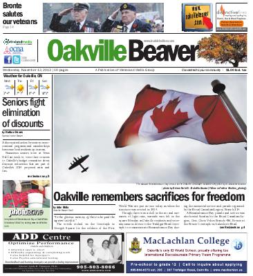 Oakville Beaver, 13 Nov 2013