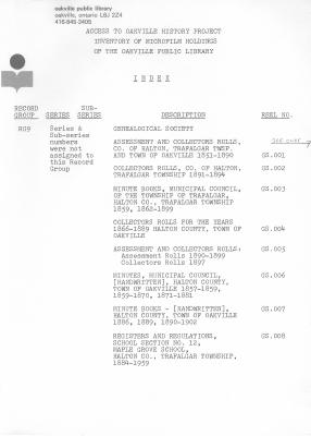 Microfilm Collection Index - The Genealogical Society