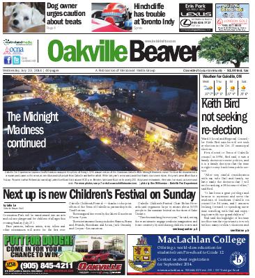 Oakville Beaver, 23 Jul 2014