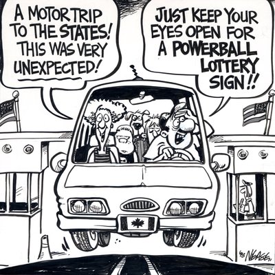 Steve Nease Editorial Cartoons: Powerball Lottery Sign