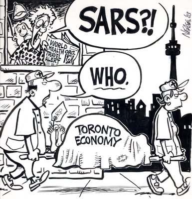 Steve Nease Editorial Cartoons: SARS & Toronto's Economy