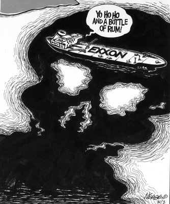 Steve Nease Editorial Cartoons: Exxon Valdez Oil Spill