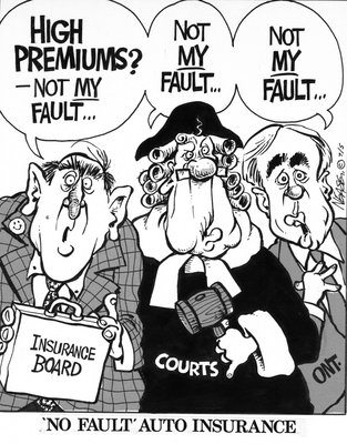 Steve Nease Editorial Cartoons: &quot;No Fault&quot; Auto Insurance