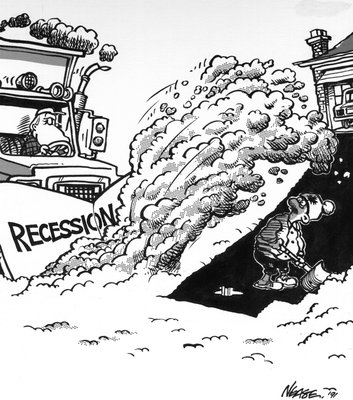 Steve Nease Editorial Cartoons: Recession Snowplow