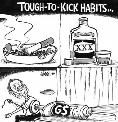 Steve Nease Editorial Cartoons: Tough to Kick Habits (GST)