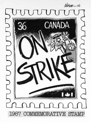 Steve Nease Editorial Cartoons: Postal Strike Commemorative Stamp