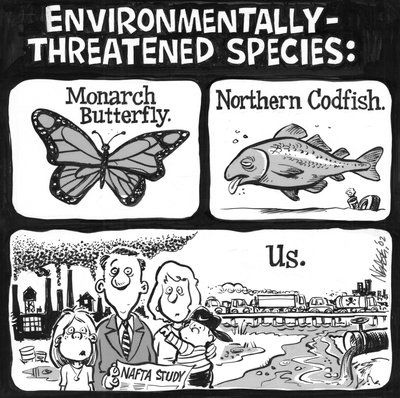 Steve Nease Editorial Cartoons: Environmentally Threatened Species