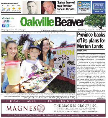 Oakville Beaver, 5 Sep 2014