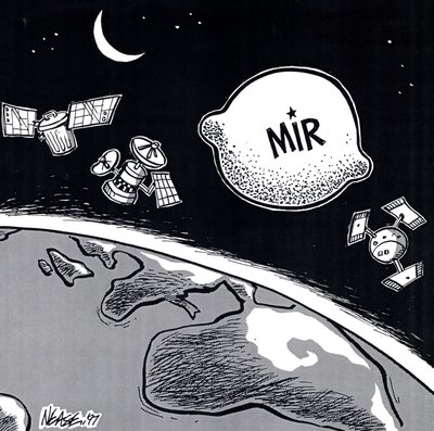 Steve Nease Editorial Cartoons: Mir Space Station