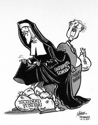 Steve Nease Editorial Cartoons: Extended Funding for Catholic Schools