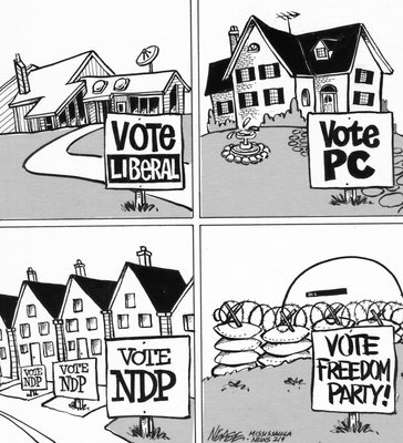 Steve Nease Editorial Cartoons: Vote Freedom Party!