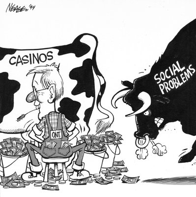 Steve Nease Editorial Cartoons: Casinos or Social Problems?