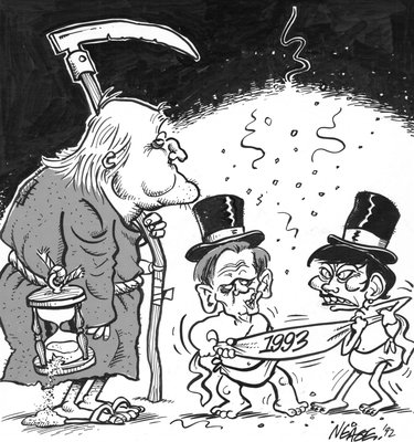 Steve Nease Editorial Cartoons: New Years 1993