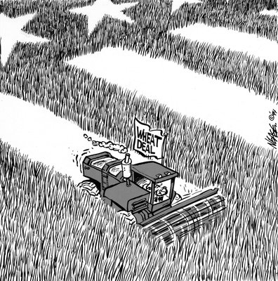 Steve Nease Editorial Cartoons: Wheat Deal