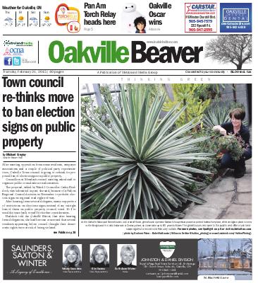 Oakville Beaver, 26 Feb 2015