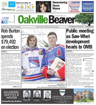 Oakville Beaver, 9 Apr 2015