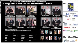 The 20th Annual Oakville Awards for Business Excellence: Congratulations to the Award Recipients