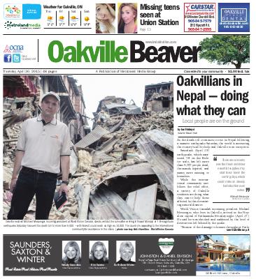 Oakville Beaver, 30 Apr 2015