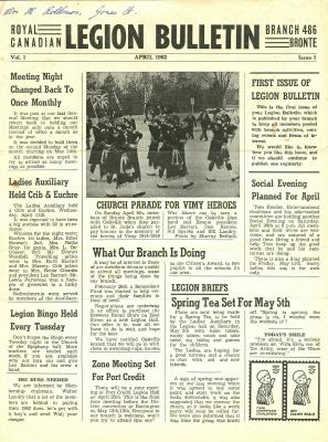 Legion Bulletin, April 1962