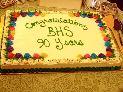 Bronte Horticultural Society 90 Years cake