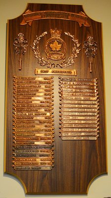 Bronte Legion Past Presidents plaque