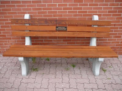 Memorial Bench at Lakeshore and Bronte Roads, 1998