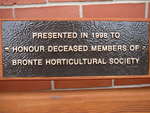 Memorial Bench Rededication Plaque Inscription, 1998