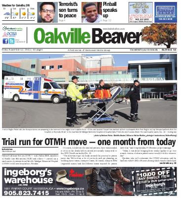 Oakville Beaver, 13 Nov 2015