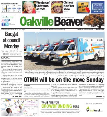 Oakville Beaver, 11 Dec 2015