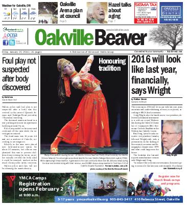 Oakville Beaver, 29 Jan 2016