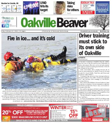 Oakville Beaver, 12 Feb 2016