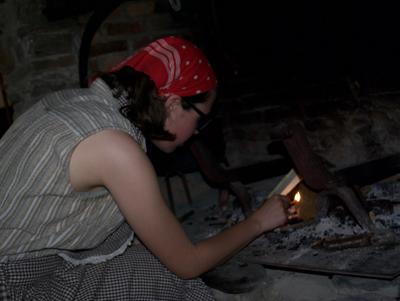 Lighting the fire in 1850