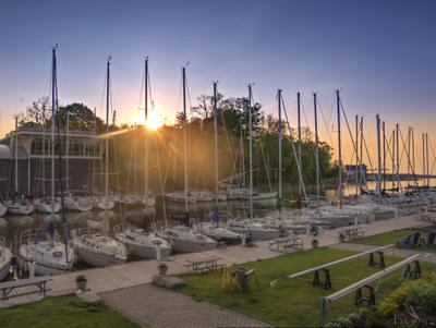 Sail Boats in Oakville Harbour