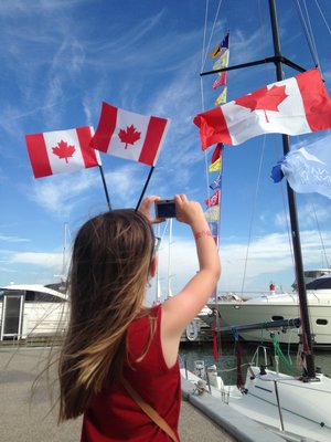 Capturing the Flag Canada Day Bronte Harbour