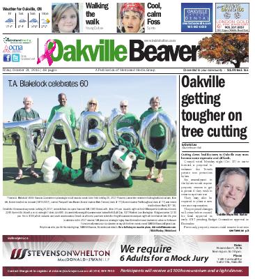 Oakville Beaver, 21 Oct 2016