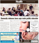 Domestic violence here says male public educator