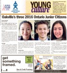 Oakville's three 2016 Ontario Junior Citizens