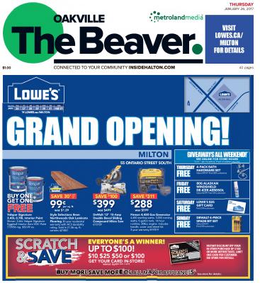 Oakville Beaver, 26 Jan 2017