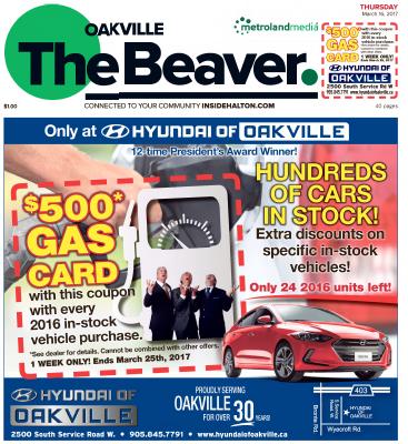 Oakville Beaver, 16 Mar 2017